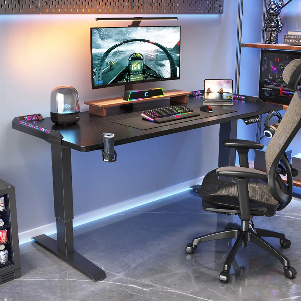 Bureau Électrique Ajustable en Hauteur - Standing Desk Premium Assis-Debout pour Gaming & Productivité