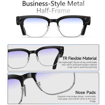 Skaire Lunettes intelligentes IA W630 – Caméra 8 MP et traduction multilingue