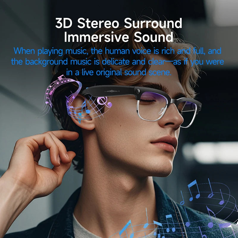 Skaire Lunettes intelligentes IA W630 – Caméra 8 MP et traduction multilingue