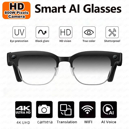 Skaire Lunettes intelligentes IA W630 – Caméra 8 MP et traduction multilingue
