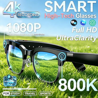 Skaire Lunettes intelligentes IA W630 – Caméra 8 MP et traduction multilingue