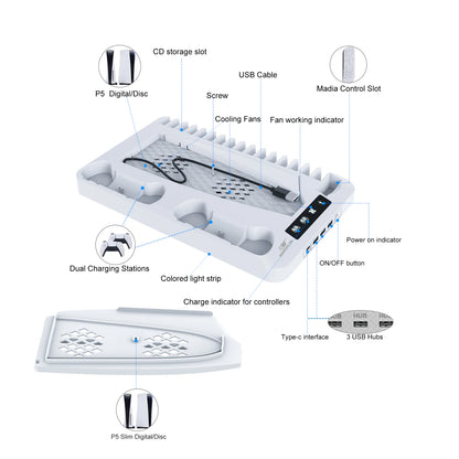 Station de Refroidissement RGB Premium pour PlayStation 5