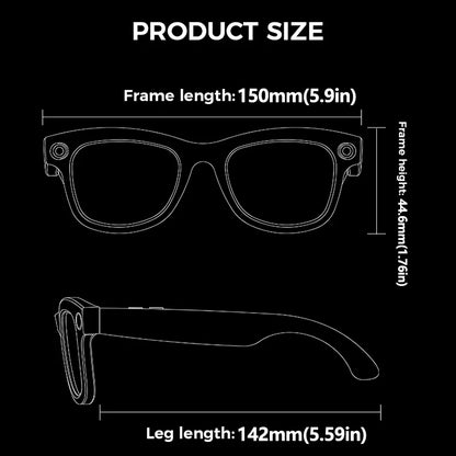 Skaire Lunettes intelligentes IA W630 – Caméra 8 MP et traduction multilingue