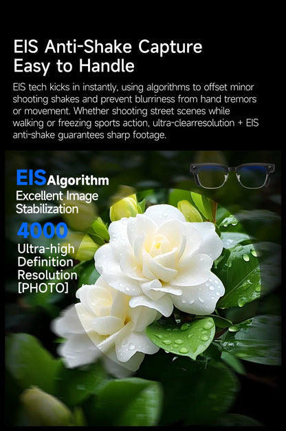 Skaire Lunettes intelligentes IA W630 – Caméra 8 MP et traduction multilingue