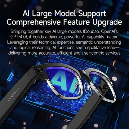 Skaire Lunettes intelligentes IA W630 – Caméra 8 MP et traduction multilingue