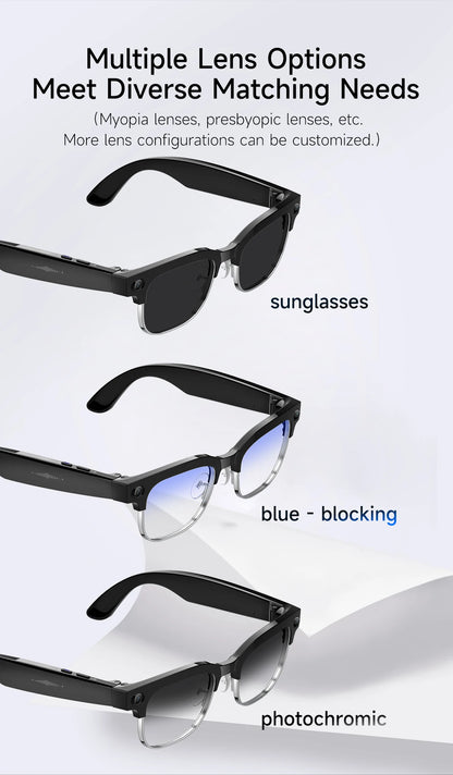Skaire Lunettes intelligentes IA W630 – Caméra 8 MP et traduction multilingue
