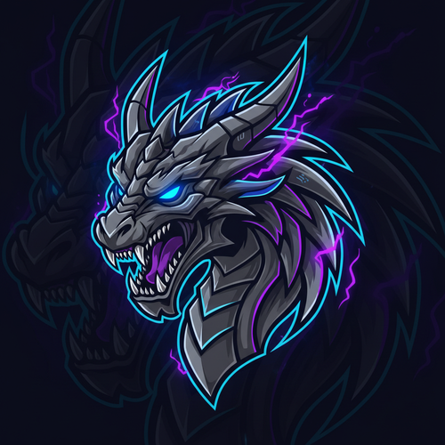 gêner moi un logo de dragon mais dans le thème du gaming 